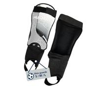 HUDORA Shin Guards with Ankle Protection - Comfortable Shin protectors with Foam Padding - Football Shin pads with Ankle Protectors in Size L - Kids & Teens Football Gear - grey