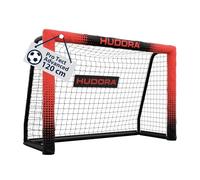 HUDORA Soccer Goal Pro Tect Advanced - Outdoor soccer goal with net and weatherproof coating for children/adults - Easy to assemble in the garden goal wall with zips and Velcro