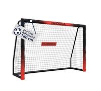 HUDORA Soccer Goal Pro Tect Advanced - Outdoor soccer goal with net and weatherproof coating for children/adults - Easy to assemble in the garden goal wall with zips and Velcro