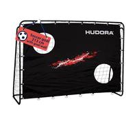 Hudora Soccer Goal Trainer with Target Wall - Sturdy Outdoor Football Goal for Kids & Adults - Weatherproof Goal for Training & Leisure