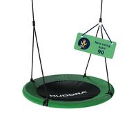 HUDORA Start nest swing - Height-adjustable swing with 90 cm diameter - High-quality children's swing with closed seat up to 100 kg - Weather-resistant indoor & outdoor basket swing