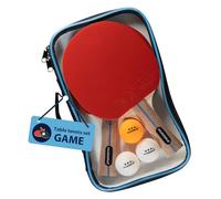 HUDORA Table Tennis Set Game - table tennis racket set with 2 rackets & 3 balls - Ping Pong racket set including storage bag - table tennis set ideal for beginners