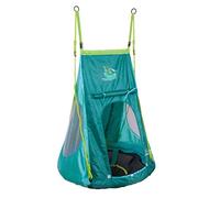 Hudora Unisex Adult Nest Swing With Pirate Tent - Turquoise, 90 cm