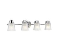 Hudson 4 Light Wall Light Polished Chrome IP44 Netlighting Grey One Size