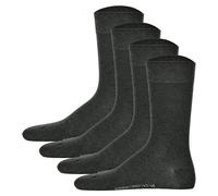 Hudson 4 Pairs Men Socks - Only, Stocking, Comfort Band, Plain (2x 2-Pack...