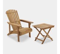 Hudson Adirondack Chair & Folding Side Table Set