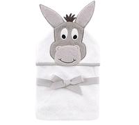 Hudson Baby Animal Face Hooded Towel, Happy Donkey