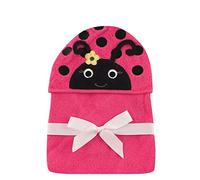 Hudson Baby Animal Face Hooded Towel, Miss Ladybug