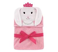 Hudson Baby Animal Face Hooded Towel, Princess Bunny