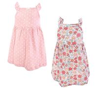 Hudson baby Baby Girls Infant and Toddler Cotton Dresses, Coral Pretty Floral, 18-24 Months Clothes Pattern