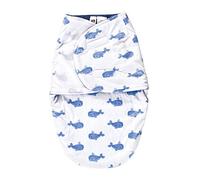 Hudson Baby Plush Swaddle Wrap, Whale, 0-3 Months