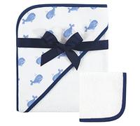 Hudson Baby Print Woven Hooded Towel and Washcloth, Duck