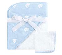 Hudson Baby Print Woven Hooded Towel and Washcloth, Duck