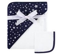 Hudson Baby Print Woven Hooded Towel and Washcloth, Duck