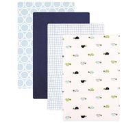 Hudson Baby "Turtle Collection" 4-Pack Receiving Blankets - blue/multi, one size