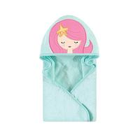 Hudson Baby Unisex Baby Cotton Animal Face Hooded Towel, Mermaid, One Size