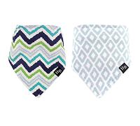 Hudson Baby Unisex Baby Cotton Bandana Bibs, Chevron, One Size