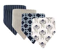 Hudson Baby Unisex Baby Cotton Bandana Bibs, Smart Elephant 4 Pack, One Size