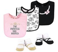 Hudson Baby Unisex Baby Cotton Bib and Sock Set, Toile, One Size