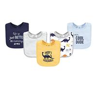 Hudson Baby Unisex Baby Cotton Bibs, Hugasaurus, One Size