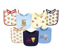 Hudson Baby Unisex Baby Cotton Bibs, Pizza Snacks, One Size