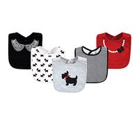 Hudson Baby Unisex Baby Cotton Bibs, Scottie Dog, One Size