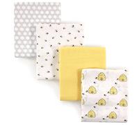 Hudson Baby Unisex Baby Cotton Bundle Washcloths, Basic Pink 12-Pack, 10x10 inches