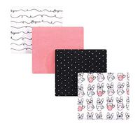 Hudson Baby Unisex Baby Cotton Flannel Receiving Blankets, Bonjour, One Size
