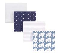 Hudson Baby Unisex Baby Cotton Flannel Receiving Blankets, Boy Elephant, One Size