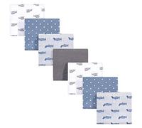 Hudson Baby Unisex Baby Cotton Flannel Receiving Blankets Bundle, Airplanes Helicopters, One Size