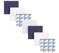 Hudson Baby Unisex Baby Cotton Flannel Receiving Blankets Bundle, Boy Elephant, One Size