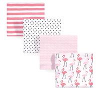 Hudson Baby Unisex Baby Cotton Flannel Receiving Blankets, Flamingos, One Size