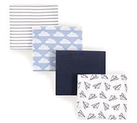 Hudson Baby Unisex Baby Cotton Flannel Receiving Blankets, Paper Airplane, One Size