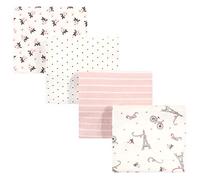 Hudson Baby Unisex Baby Cotton Flannel Receiving Blankets, Paris, One Size