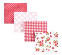 Hudson Baby Unisex Baby Cotton Flannel Receiving Blankets, Strawberries, One Size