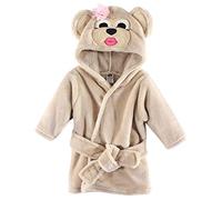 Hudson Baby Unisex Baby Plush Animal Face Bathrobe, Miss Monkey, One Size