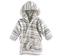 Hudson Baby Unisex Baby Plush Animal Face Robe, Aztec, One Size, 0-9 Months
