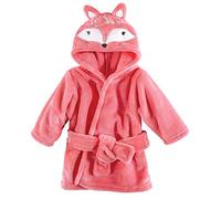 Hudson Baby Unisex Baby Plush Animal Face Robe, Boho Fox, One Size, 0-9 Months