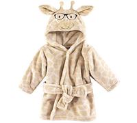 Hudson Baby Unisex Baby Plush Animal Face Robe, Nerdy Giraffe, One Size, 0-9 Months
