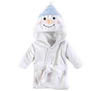 Hudson Baby Unisex Baby Plush Animal Face Robe, Snowman, One Size, 0-9 Months
