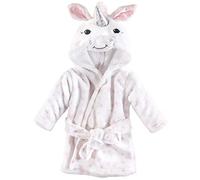 Hudson Baby Unisex Baby Plush Animal Face Robe, White Unicorn, One Size, 0-9 Months