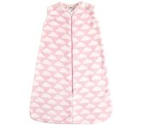 Hudson Baby Unisex Baby Plush Sleeping Bag, Sack, Blanket, Pink Clouds Plush, 6-12 Months