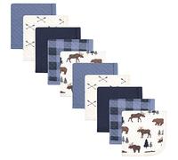 Hudson Baby Unisex Baby Quilted Cotton Washcloths, Moose Bear, One Size