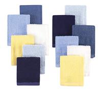 Hudson Baby Unisex Baby Rayon from Bamboo Woven Washcloths 12pk, Blue Yellow, One Size
