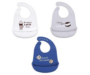 Hudson Baby Unisex Baby Silicone Bibs, You Mean A Latte, One Size