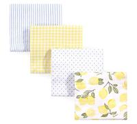 Hudson Baby Unisex Flannel Receiving Blankets, 4-Pack