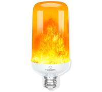 Hudson LED Halloween Lights - Flame Effect Bulb & 4-Mode Upside Down Animation - 3W Flickering Flame Bulb with E26/E27 Base (1 Pack) - Orange Fire for Indoor Outdoor Use