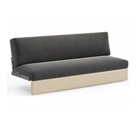 Hudson Comfort RV Couch Covers for Sofa Bed - 2-Piece Backrest and Seat Covers Ideal for Jackknife - Camper Slip Covers for RV Furniture - Super Stretchable Fabric with 1cm Elastic - Drak Gray