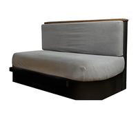 Hudson Comfort RV Dinette Cushion Covers - Microfiber Stretchable Fabric Designed to Fit Wide Variety of Seats - Camper Cushion Slipcovers - Includes 1 Backrest Cover & 1 Bench Cover (Gray)
