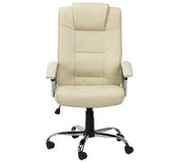 Hudson Cream Leather Chair - AOC4201A-L-CM
